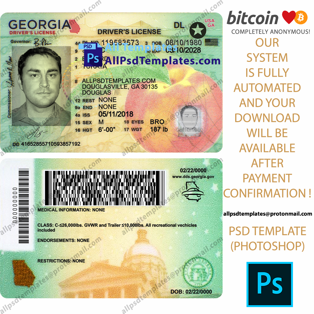 Driver License Template ALL PSD TEMPLATES